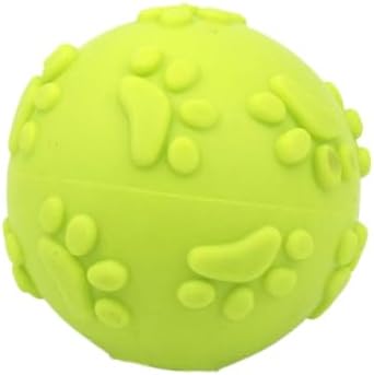 Dog Teeth Cleaning Ball – Interactive Molding Toy for Pet Dental Health, Durable Bite-Resistant Rubber, Treat Dispenser for Aggressive Chewers & Puppy Training (Yellow)