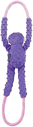 ZippyPaws RopeTugz Durable Dog Pull Rope Toy - Purple Monkey