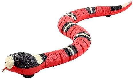 Electric Sensing Cat Toy Snake - Small Pet Toys Automatically Sense Obstacles Interactive Toy Gift, Realistic Rechargeable Tricky Simulation Toy, Snake Cat Toy for Cats Dogs