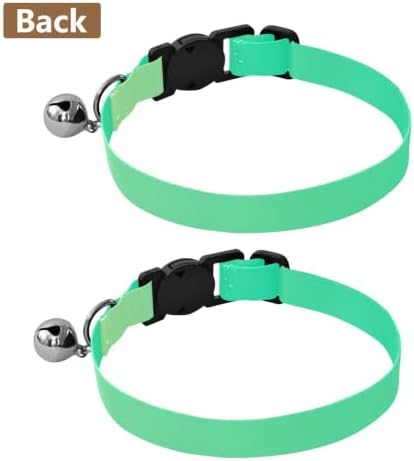 Green Gradient Kitten Collars 2 Pack Collars for Cats Adjustable Length 10.6" to 17.1"