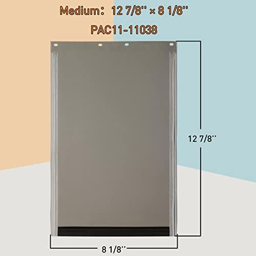 Dog Door Replacement Flaps,Medium Replacement Dog Door Flap Compatible with PetSafe Freedom PAC11-11038,Measures 12 7/8'' × 8 1/8'',Easy to Replace,Sturdy Weather-Proof & No Warped (Medium)
