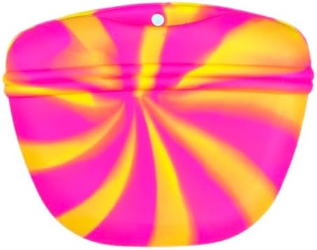 SparkDog K9 Snack Sack – Clip-On Silicone Dog Treat Pouch with Magnetic Closure, Hands-Free Training Bag for Walks, Obedience, Agility, Puppy & Dog Training Accessories (Pink Swirl)