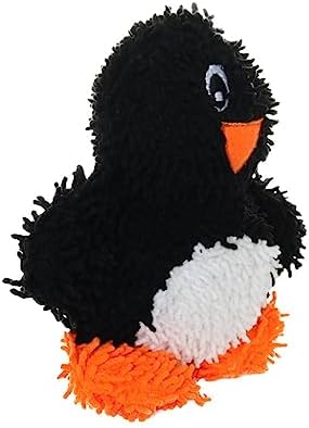 MIGHTY Tuffy Microfiber Medium Penguin Ultra Durable Plush Dog Toy