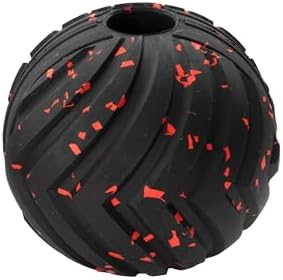 Chew King Supreme Durable Rubber Dog Ball for Aggressive Chewers, Treat-Dispensing Heavy-Duty Chew Toy with Safety Air Vent, Interactive Dog Toy for Training & Enrichment, Medium 3" Fetch Ball
