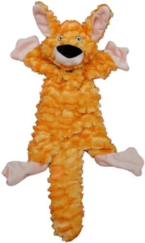 Jolly Pets Fat Tail Kangaroo Plush Squeaky Dog Toy, Small