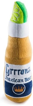 Haute Diggity Dog Grrrona Beer Bottle Plush Dog Toy, Drink Parody Chew Toys