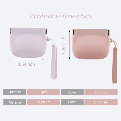 Silicone Dog Treat Pouch Portable Snack Pouch (Pink & Purple)