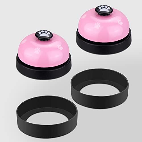 Comsmart Dog Training Bell, Set of 2 Dog Puppy Pet Potty Training Bells, Dog Cat Door Bell Tell Bell with Non-Skid Rubber Base