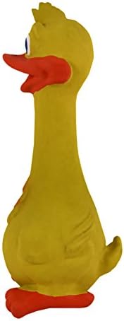 KINREX Dog Chew Toys - Duck Squeaky Toy - Yellow Duck Interactive Play Dog Toys -Yellow Rubber Squeeze Squeaky and Screaming Duck for Pets or Kids, Rubber Play Fetch, 7.5" Long