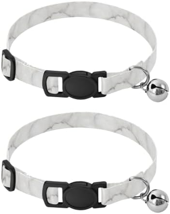 Marble Small Dog Collar 2 Pack Pet Collars for Cats Adjustable Length 10.6" to 17.1"