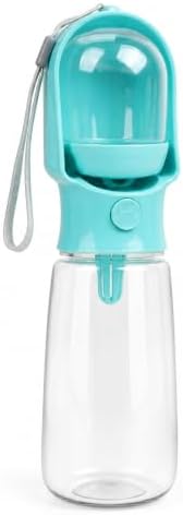 2-in-1 Dog Water Bottle with Food Container, Large, Blue