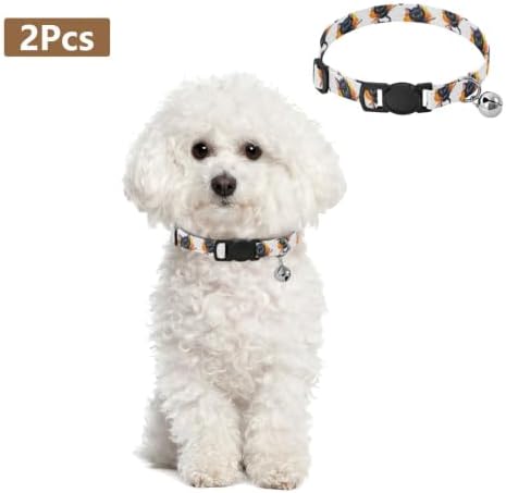 Cute Black Cartoon Cat Eyes Easy to Wear Cat Collar 2 Pack Soft Cat Collar