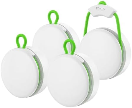 Epicka Tracker Tags with Adjustable Strap, 2-Year Battery, 4 Pack, White | Works with Apple Find My (iOS Only), IP67 Waterproof, NFC-Enabled Item Finder for Keys, Luggage, Bikes, and Pets