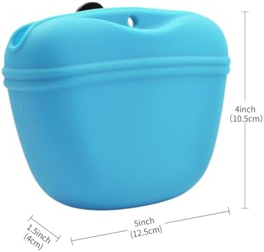 AUDWUD Silicone Dog Treat Pouch with Clicker Magnetic Closure Secure Clip