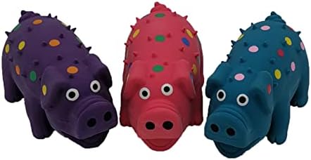 3 Pack 4 Inch Mini Latex Dog Squeaky Toys Goblet Pig Dog Toy for Mimi Small Dogs