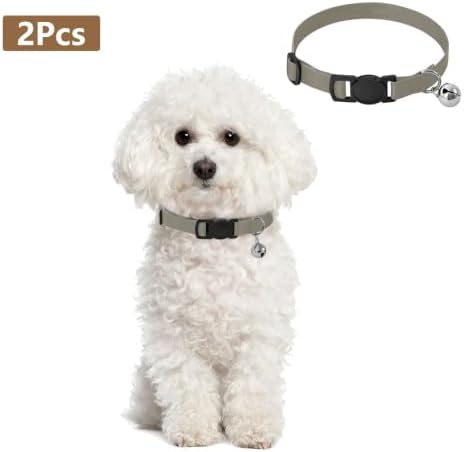 Green Red Gradient Metal Bell Included Cats Collar 2 Pack Lightweight Pet Collar for Cats and Dogs