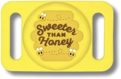 Two Tails Sweeter Than Honey Dog Collar Holder Compatible with Apple AirTag