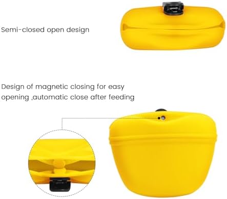 AUDWUD Silicone Dog Treat Pouch with Clicker Magnetic Closure Secure Clip