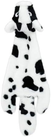 Best Pet Supplies 2-in-1 Stuffless Squeaky Dog Toy - Cow, Large | No-Stuffing, 2 built-in squeakers, No Mess, Soft, Holds a Plastic Bottle for Added play, Perfect for Moderate chewers
