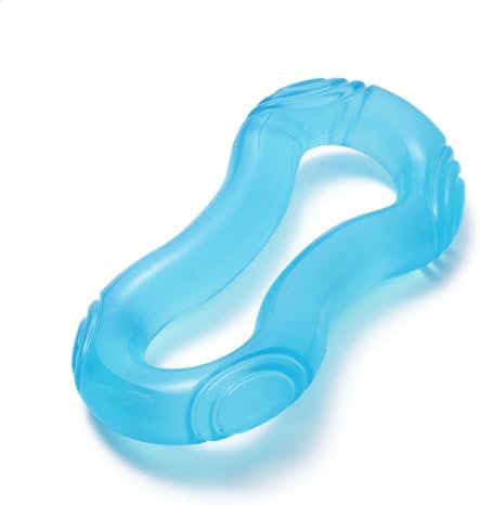 MECOOL Dog Tug of War Toy - Durable TPR Rubber Puller Ring for Aggressive Chewers, Interactive Chew Toy for Medium Large Dogs, Heavy Duty Teething Toy for Tugging & Fetch,Bacon Flavored