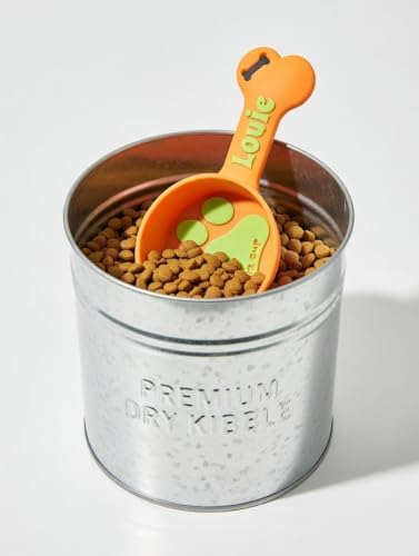 Personalized Dog Food Scoop Custom Pet Kibble Scooper and Measuring Cup Treat Dispenser for Dogs Unique Custom Pet Accessory Gift Idea for Dog Lovers Feeding Tool Dry (14 oz - 1 3/4 Cup)