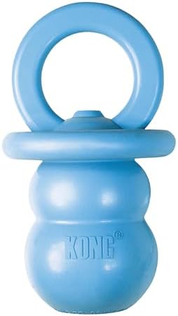 KONG Puppy Binkie, Natural Rubber Teething Toy, for Medium Puppies, Blue