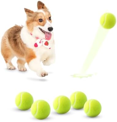 MEKAPLE 6 Pack Mini Tennis Balls for Pet Playing Fecth, 2 inch Dogs Training Tennis Balls for Small Size Dogs, Interactive Dog Playing Balls Fits 2 inch Automatic Dog Ball Launcher
