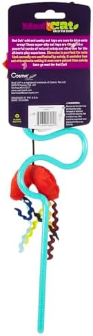 Mad Cat Rainbow Chaser Wand Cat Toy with Catnip and Silvervine, Pack of 1