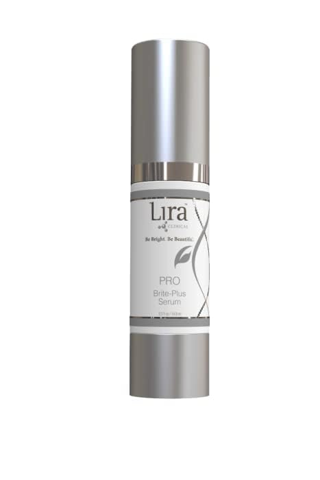 Lira Clinical PRO Brite-Plus Serum - Hydration & Dark Spot - Tranexamic Acid Serum, Ferulic Acid & Vitamin C - Brightens, Firms & Minimizes Pores & Skin - For All Skin Types - 0.5 fl oz