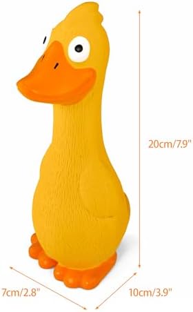 CHIWAVA 2PCS 7.9" Squeak Latex Dog Toys Yellow Duck for Small Medium Dogs