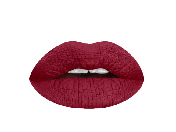 Aromi Maroon Burgundy Matte Liquid Lipstick | Long-Lasting Lip Color for Women, Bordeaux Wine, Dark Red, Blue Undertones, Vegan, Waterproof, (Red Dahlia)