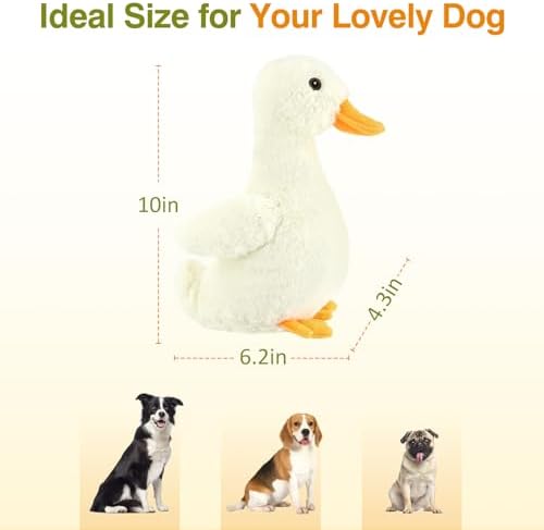 Pawaboo Squeak Plush Duck Dog Toy, Large 12'' Soft Stuffed Duck Pet Toys