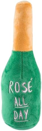 Haute Diggity Dog Woof Clicquot Rose' Plush Dog Toy, Wine Parody Chew Toys