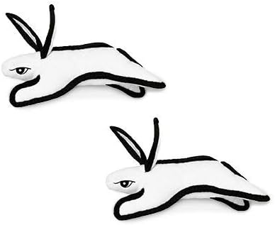 TUFFY® : 2 Pack Jr Rabbit Dog Toy: Ultra Durable Plush Toy with Multiple Layers & Reinforced Seams, Washable and Floats, Original Construction
