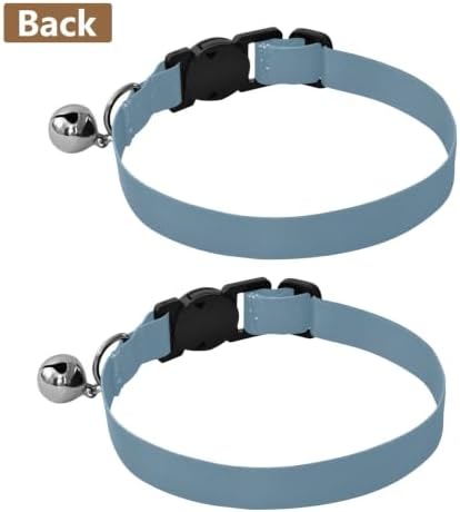 Blue Gradient Adjustable Pet Collar, 2 Pack Dog Bell Collar