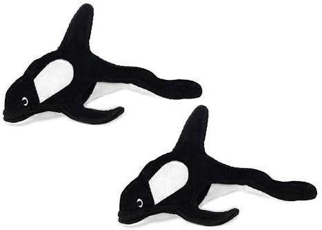 TUFFY® - 2 Pack Original : Killer Whale Dog Toy : : Ultra Durable Plush Toy with Multiple Layers & Reinforced Seams, Washable and Floats, Original Construction