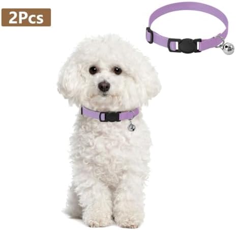 Girly Purple and Blue Ombre Easy to Clean Pet Collars 2 Pack Pet Collars for Cats
