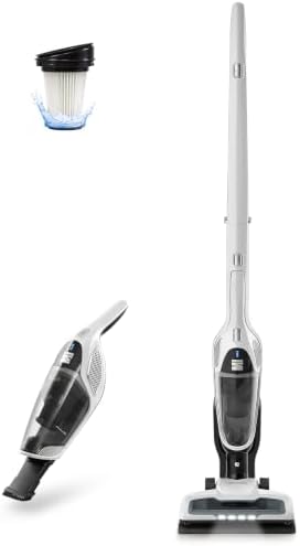 Kenmore 200 Series Cordless Stick Vacuum Lightweight Cleaner | 2-Speed Power Suction LED Headlight 2-in-1 Handheld for Hardwood Floor, Low Pile Carpet & Pet Hair