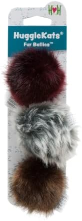 HuggleKats Cat Toys - Kitten Toys for Bored Indoor Cats, Perfect for Moving, Exercise, Biting & Chewing - Fur Ballies (3 Pack)