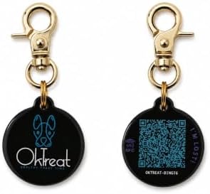 NFC Smart Pet ID Tag with QR Code, Waterproof Digital Pet Identification Tag for Dogs & Cats, No Battery Required, Secure Pet Collar Tag with Easy Smartphone Scan.