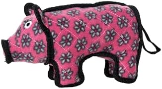 TUFFY® : Jr Pig Dog Toy: Ultra Durable Plush Toy with Multiple Layers & Reinforced Seams, Washable and Floats, Original Construction