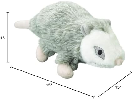 SPOT Woodland Collection Possum Dog Toy – 15” Plush Squeaky Dog Toy with Grunting Squeaker, Durable Stuffed Animal for Medium and Large Dogs