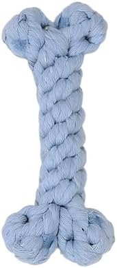 Bone-Shaped Dog Rope Chew Toy, Light Blue