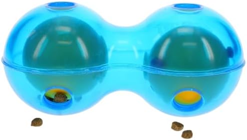 Guru Duo Ball - Interactive Enrichment Toy with Durable Rubber for Roll, Spin & Tumble Fun & Mental Stimulation - Perfect Interactive Dog Toy to Keep Dogs Busy and Occupied - Medium 7.25" Blue Dog Toy