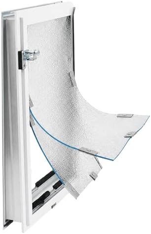 Door Model | Cat & Dog Doors | Energy Efficient Double Vinyl Flaps | Locking Security Cover | Skilled Install Required | Heavy Frame of Extruded Aluminum | Steel Reinforced Corners | Hale Pet Door