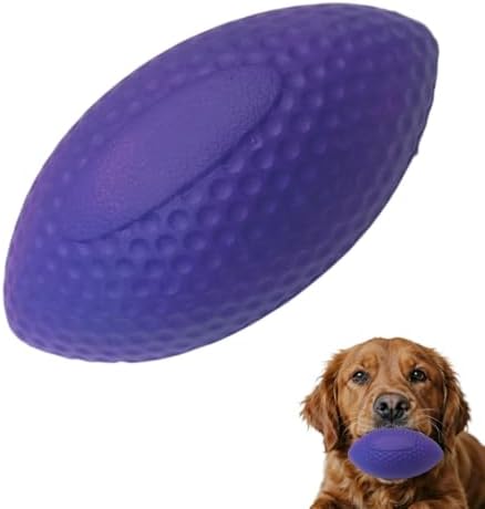 EVA bite-Resistant pet Football Dog Interactive Teething Toy can be Thrown and Bitten Training Ball Elastic and Light Human pet Throwing Ball (Purple)