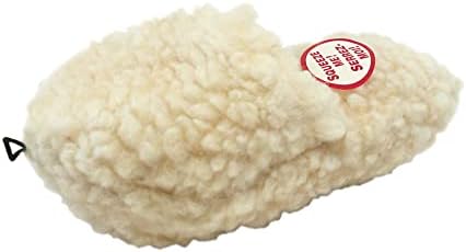 SPOT 7.5in Vermont Style Fleece Slipper Dog Toy – Soft Plush Squeaky Comfort Toy for Small & Medium Dogs and Puppies – No Plastic Parts – Light Chewer Safe – Calming & Cuddly Pet Toy