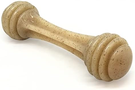 SodaPup Honey Bone – Durable Dog Chew Toy Made in USA from Non-Toxic, Pet Safe, Food Safe Nylon Material for Mental Stimulation, Clean Teeth, Fresh Breath, Problem Chewing, Calming Nerves, & More