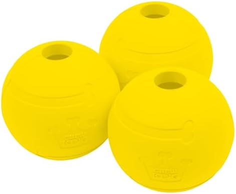 Chew King Flavored Rubber Ball Collection, 2.5 Inch Chicken Flavor Rubber Balls 3-Pk