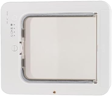 EBTOOLS Smart Cat Door, Automatic Cat Flap with Collar Activated Lock, Easy Install Pet Door for Home, Smart Pet for Indoor Outdoor Use